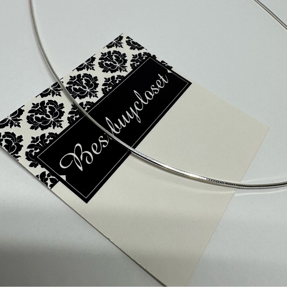 Sterling Silver Round Omega Chain Necklace - Picture 10 of 12